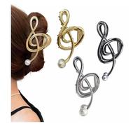Fermaglio per capelli a forma di chiave di violino, clip per capelli a forma di chiave di violino, clip per capelli a forma di chiave di sol, design unico, clip a forma di nota musicale, fermagli per