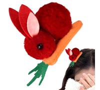 Fermaglio per capelli a forma di coniglietto, morbido e soffice, in peluche | Fermaglio per capelli a forma di coniglio pasquale, con orecchie incantevoli, per tutti i giorni e la scuola