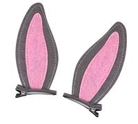 Fermaglio per capelli a forma di coniglio, 2 pezzi, con presa sicura, accessori per bambini e adulti, leggeri, pratici fermagli per capelli per bambini