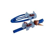 Fermaglio per capelli a forma di cuore con cane giapponese coreano, accessorio per donne e ragazze, in acetato, leggero, portatile, con design a forma di cuore