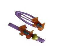 Fermaglio per capelli a forma di cuore con cane in stile coreano giapponese, accessorio per capelli per donne e ragazze in acetato forcina leggera portatile elegante