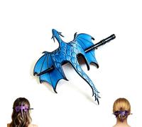 Fermaglio per capelli a forma di drago medievale, forcina per capelli vichinga, rinascimentale, gotica e fantasy, fermaglio per capelli a forma di ala di drago medievale (03#)