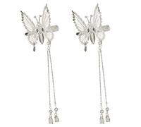 Fermaglio per capelli a forma di farfalla con perle nappe copricapo accessori per foto gioielli per capelli ninfa fata perle copricapo