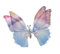Fermaglio per capelli a forma di farfalla tremante con perle copricapo puntelli fotografici gioielli per capelli tinta unita ninfa fata perle copricapo vintage copricapo donna