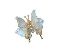 Fermaglio per capelli a forma di farfalla volante, per ragazze, con ali mobili, strass, accessori per lo styling