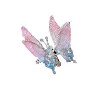 Fermaglio per capelli a forma di farfalla volante, per ragazze, con ali mobili, strass, accessori per lo styling