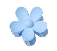Fermaglio per capelli a forma di fiore, blu, grande, carino, per capelli spessi, scrub e petali di fiori, per donne e uomini