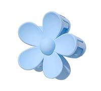 Fermaglio per capelli a forma di fiore, blu, grande, carino, per capelli spessi, scrub e petali di fiori, per donne e uomini