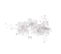 Fermaglio per capelli a forma di fiore, tiara per donne, sposa, festa, matrimonio, accessori per capelli, gioiello regalo argento