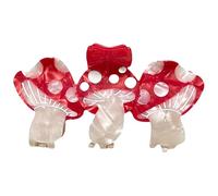 Fermaglio per capelli a forma di fungo, elegante e alla moda, per feste, matrimoni e stili casual