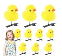 Fermaglio per capelli a forma di gialla, 10 forcine per capelli in peluche a forma di animale, accessori divertenti per bambini, donne, compagni di classe, amici o