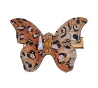 Fermaglio per capelli a forma di leopardo, elegante, a forma di farfalla, realistico, piccolo, per donne e adolescenti alla moda