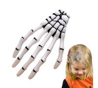 Fermaglio per capelli a forma di mano con teschio, horror, cosplay, accessorio per Halloween, stile punk rock, per bambini e adulti