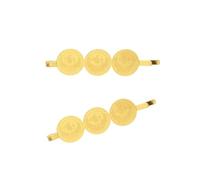 Fermaglio per capelli a forma di moneta placcato oro per donne arabe, accessori per capelli etnici ottomani per damigella d'onore