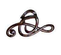Fermaglio per capelli a forma di nota, leggero, per feste, ornamento per capelli per diversi tipi, chiusura unisex