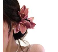 Fermaglio per capelli a forma di orchidea in lega di resina, ideale per donne e ragazze, matrimoni, feste e uso quotidiano, tutti gli abbinamenti