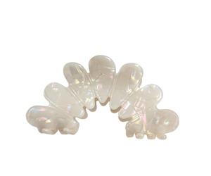 Fermaglio per capelli a forma di petalo da donna, accessorio antiscivolo in plastica, per feste di lavoro e gite nel tempo libero, tenuta flessibile