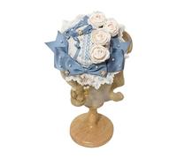 Fermaglio per capelli a forma di piccolo cappello, elastico estetico, leggero, per matrimoni e occasioni speciali