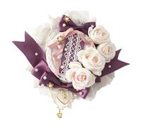 Fermaglio per capelli a forma di piccolo cappello, elastico estetico, leggero, per matrimoni e occasioni speciali