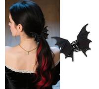 Fermaglio per capelli a forma di pipistrello nero, stile gotico Y2K, accessori per capelli per donne e ragazze, 1 fermaglio per capelli in metallo per capelli sottili e spessi, stile punk e Y2K
