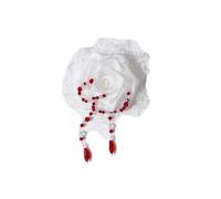 Fermaglio per capelli a forma di rosa gotico con vampiro di sangue scuro, spilla da donna, per Halloween, matrimoni, feste, vestiti, accessori