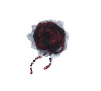 Fermaglio per capelli a forma di rosa gotico con vampiro di sangue scuro, spilla da donna, per Halloween, matrimoni, feste, vestiti, accessori
