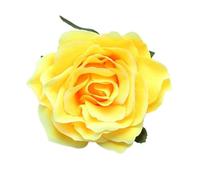 Fermaglio per capelli a forma di rosa, stile hawaiano, da viaggio, per spose e damigelle d'onore, accessori per capelli per feste di nozze (giallo)