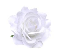 Fermaglio per capelli a forma di rosa, stile hawaiano, da viaggio, per spose e damigelle d'onore, accessori per capelli per feste di nozze (bianco)