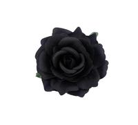 Fermaglio per capelli a forma di rosa, stile hawaiano, da viaggio, per spose e damigelle d'onore, accessori per capelli per feste di nozze, colore: nero