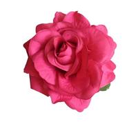 Fermaglio per capelli a forma di rosa, stile hawaiano, da viaggio, per spose e damigelle d'onore, accessori per capelli per feste di nozze (rosso rosa)