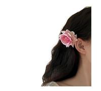 Fermaglio per capelli a forma di rosa, stile retrò, elegante e alla moda, accessorio per capelli (rosa)