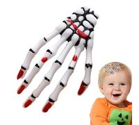 Fermaglio per capelli a forma di scheletro a mano con osso a forma di scheletro a mano per Halloween, feste, accessorio per capelli per ragazze, Halloween, per costumi cosplay, bambini e adulti, Fra