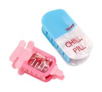 Fermaglio per capelli a forma di siringa, piccolo artiglio per capelli, pillola, farmacia, in acetato, personalizzabile, per donne (pillola blu + siringa)