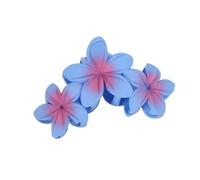 Fermaglio per capelli a forma di squalo, 11 cm, colore caramella, con 3 fiori, grande sfumatura, accessorio per capelli per donne e ragazze (M-blu viola)