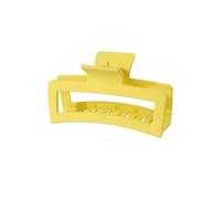 Fermaglio per capelli a forma di squalo, alla moda, oversize, quadrato, satinato, 13 cm, accessorio per capelli, adatto per donne e ragazze, capelli spessi (giallo)