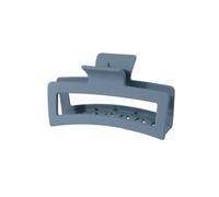 Fermaglio per capelli a forma di squalo, alla moda, oversize, quadrato, satinato, 13 cm, adatto per donne e ragazze, capelli spessi (grigio blu)