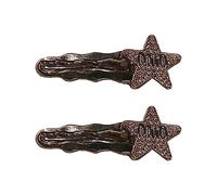 Fermaglio per capelli a forma di stella in metallo per ragazze adolescenti lucente forcina becco d'anatra fermaglio per capelli forcine per capelli per donne frangia laterale