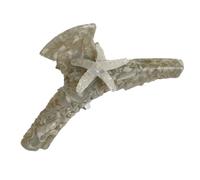 Fermaglio per capelli a forma di stella marina, graziosa clip per capelli a forma di stella marina, clip per capelli in acetato per ragazze, piccola molletta per capelli da donna (beige grigio)