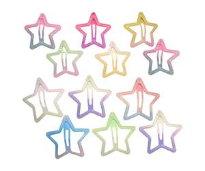 Fermaglio per capelli a forma di stella, per capelli, accessorio decorativo colorato per bambini, ragazze, donne, feste, festival