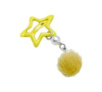 Fermaglio per capelli a forma di stella Y2k Fermaglio per capelli Vintage Peloso Palla Pendente Accessorio per Capelli Pentagrammi Forcina per Womenylish Clip per capelli a stella colorata