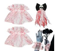 Fermaglio per capelli a forma di teschio gotico Halloween con effetto sanguinolente, accessorio per capelli orrico e braccialetto per eventi a tema Cosplay fotografia scenica giorno dei morti