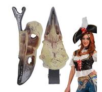 Fermaglio per capelli a forma di teschio, spaventoso, per cosplay, per acconciature di Halloween, accessorio decorativo per il giorno dei morti, vacanze