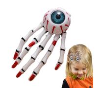 Fermaglio per capelli a mano con teschio e scheletro di Halloween, accessorio goth, accessorio per capelli per ragazze e ragazze