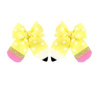 Fermaglio per capelli a matita - 2 fermagli per arco a matita a pois - fermagli per capelli a matita, per il primo giorno di scuola materna, 1° 2° 3° quarto classe, accessori per capelli per studenti