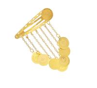 Fermaglio per capelli a moneta placcato oro per donne arabe accessori etnici ottomani accessori per damigella d'onore regalo arabo donne accessori