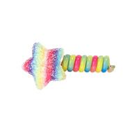 Fermaglio per capelli a spirale con stelle scintillanti, per bambini, per coda di cavallo, elastico senza tracce