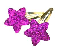 Fermaglio per capelli a stella a cinque punte per tutte le età, antiscivolo, clip laterale per capelli glitterata, clip laterale per bambini e donne, 2 pezzi