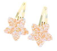 Fermaglio per capelli a stella a cinque punte per tutte le età, antiscivolo, clip laterale per capelli glitterata, clip laterale per bambini e donne, 2 pezzi