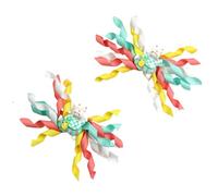Fermaglio per capelli a tema pasquale con nastro colorato per bambini e adolescenti accessorio per festival Cotume forcina per capelli a tema vacanza