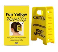 Fermaglio per capelli - Accessori per capelli Fun Mood, simpatico fermaglio per capelli giallo con scherzi, esclusivamente per donne, un regalo divertente per alleviare lo stress e portare il sorriso